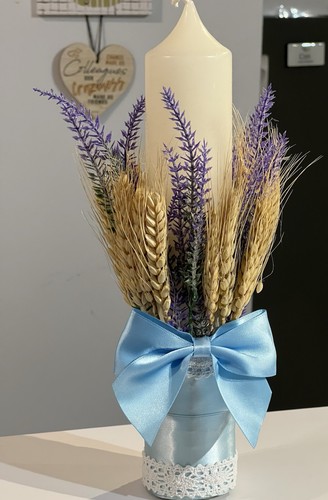 Handmade christening candle - handmade,